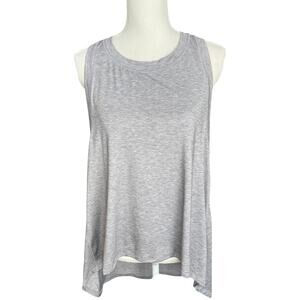 Athleta Heather Gray essence high low Scoop Neck Tank NEW activewear workout